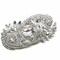 Exotic Floral Rhinestone Brooch Pin For Bridal DIY Crafts 4 Inch X 2 Inch